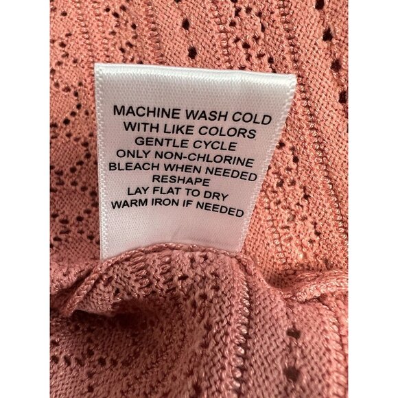 Lety & Me Womens Gabby Pointelle Cardigan~Size Small~Salmon~Stitch Fix NWT L4 02 - Picture 13 of 13